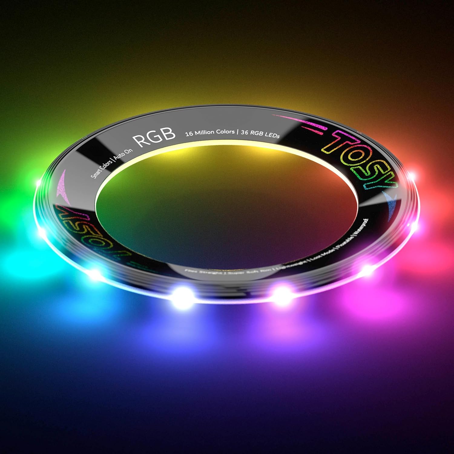 TOSY Flying Ring - 36 RGB Multicolor or 12 Monocolor LEDs, Super Br...