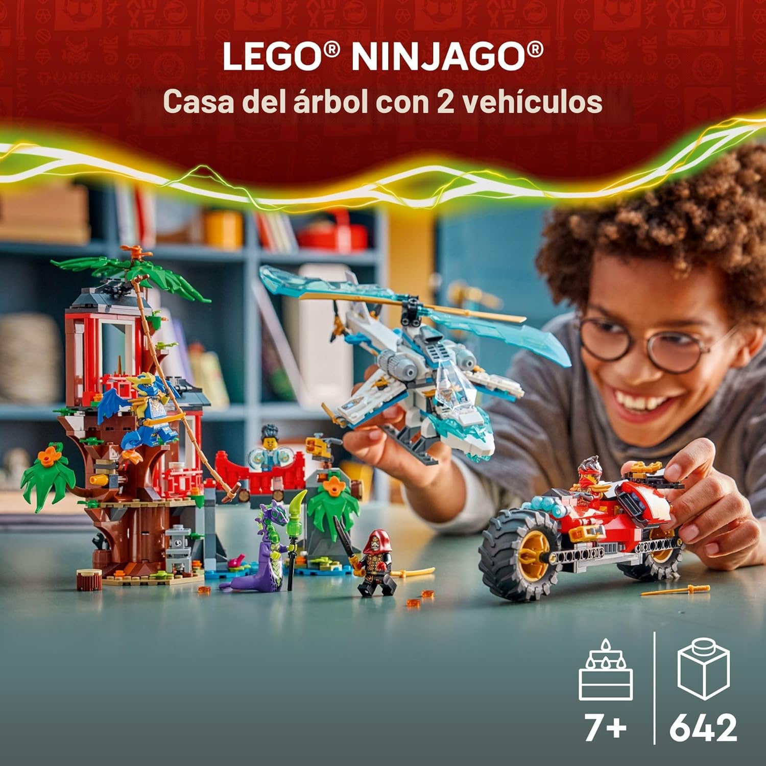 LEGO NINJAGO - Vehículo ninja de juguete de construcción de casa de...