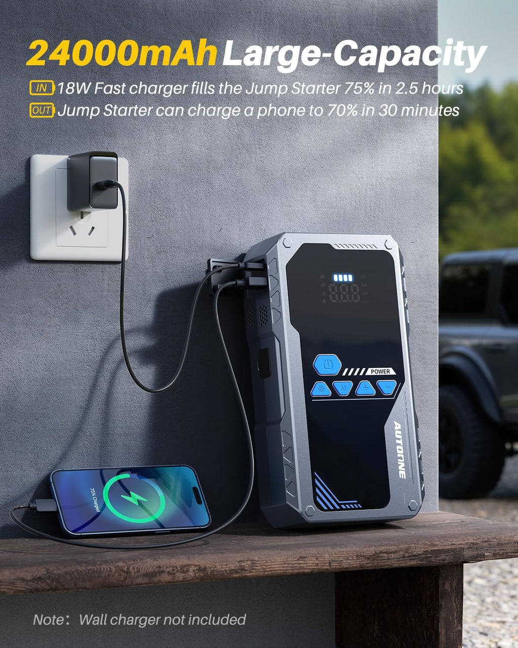 AUTOONE JWA2 Arrancador de salto con compresor de aire (todo a gas\...