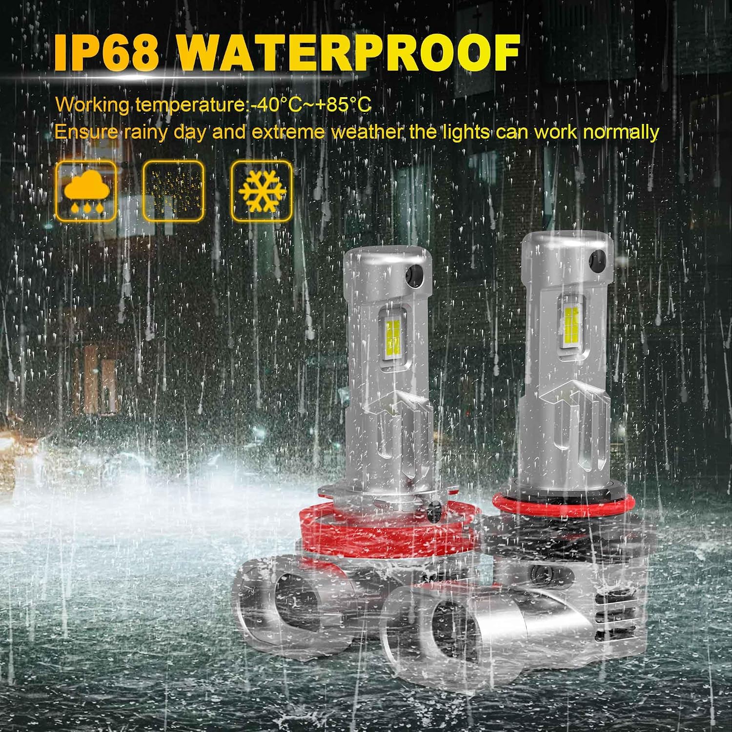 9005 H11 Bombilla Combo Luces HB3 H11\/H9\/H8 Plug and Play 100000L...