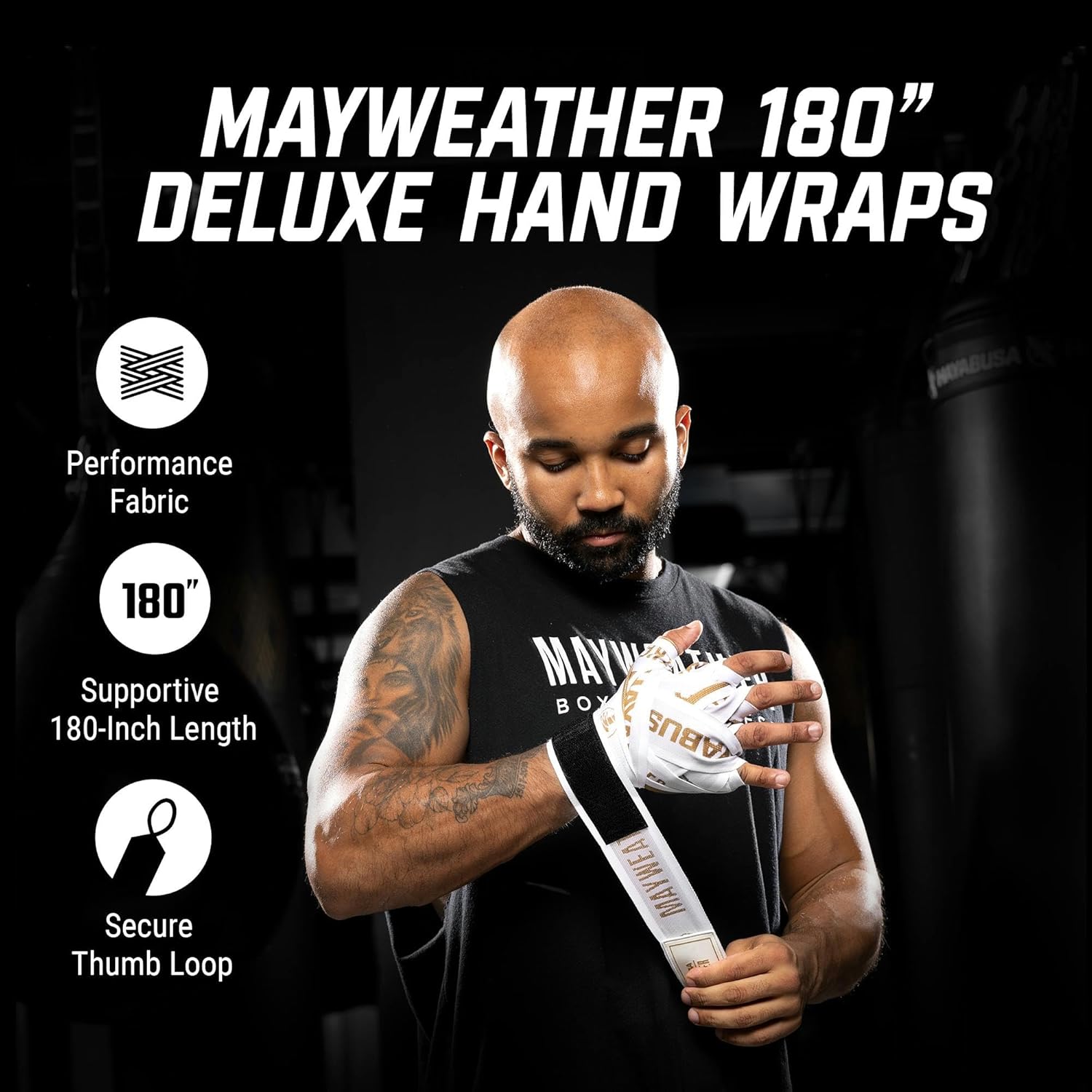 Hayabusa Mayweather Deluxe - Vendas de mano para hombres y mujeres,...