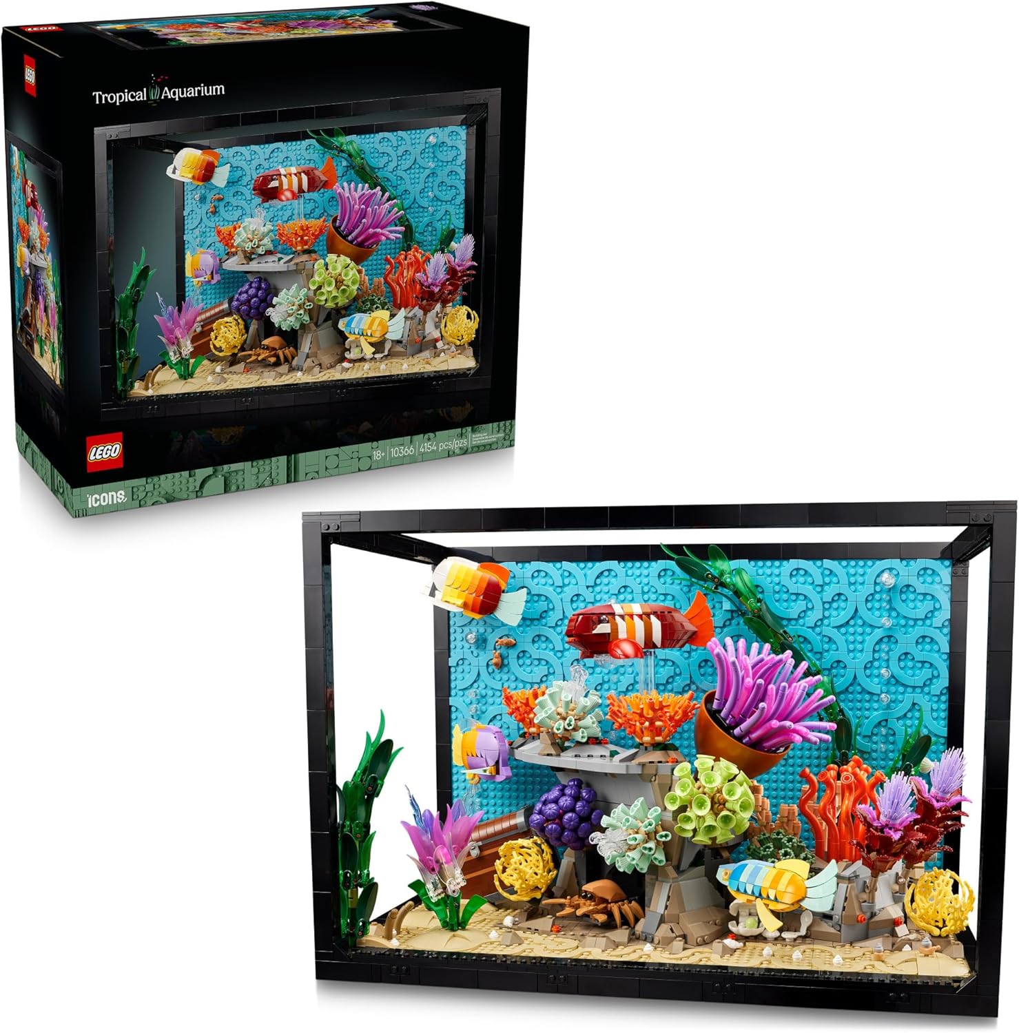 LEGO Icons - Juego de construcción de acuarios tropicales para adul...