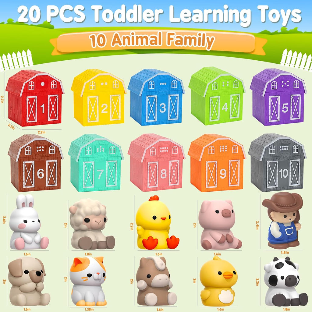 Juguetes de aprendizaje para niños de 1, 2, 3 años, 20 piezas de an...
