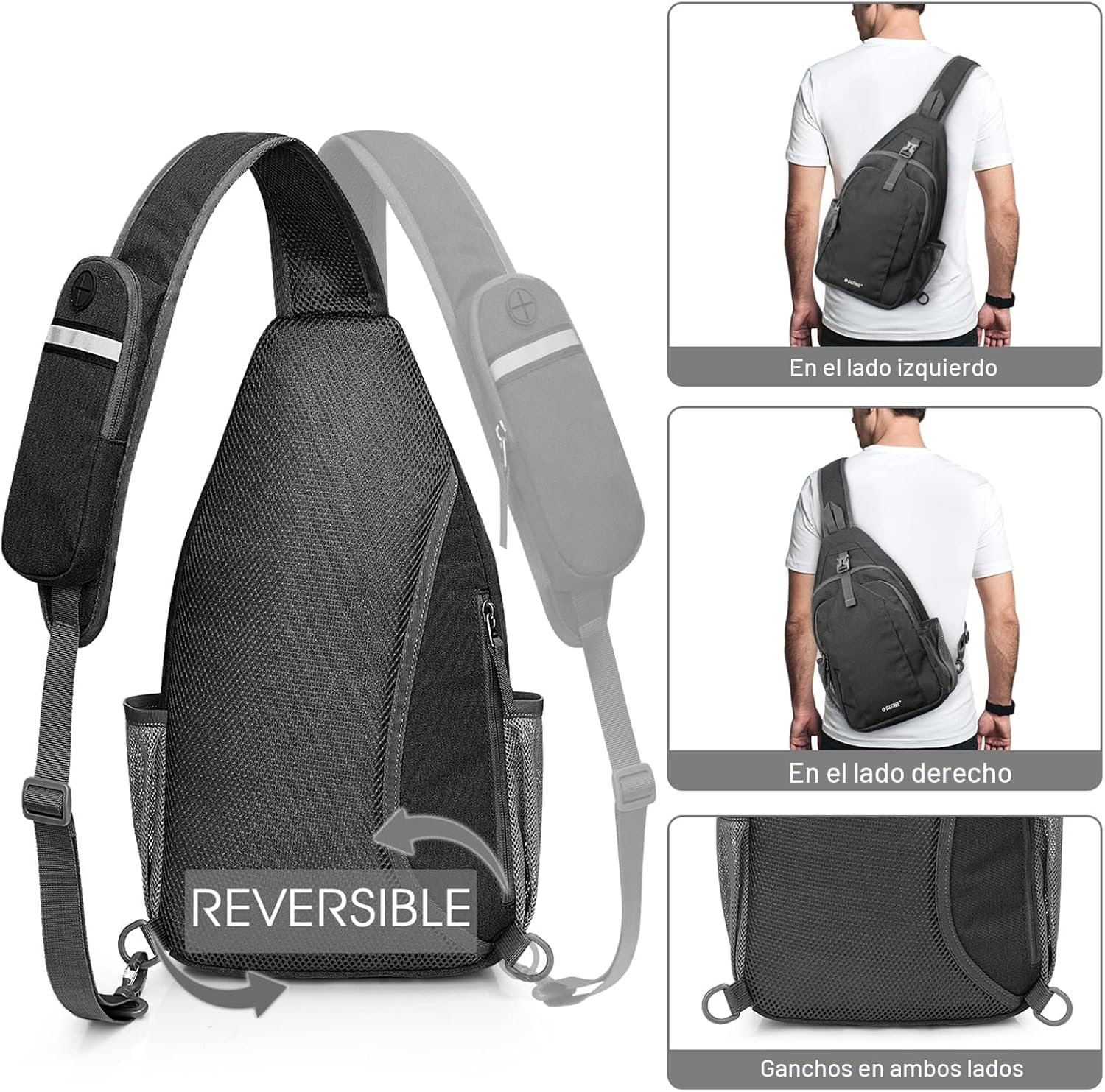 G4Free Bolsa Bandolera con Bloqueo RFID Mochila Bandolera Cruzada B...