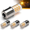 Bombillas LED de 12 voltios 1156 BA15S color ámbar\/amarillo 1003 1...