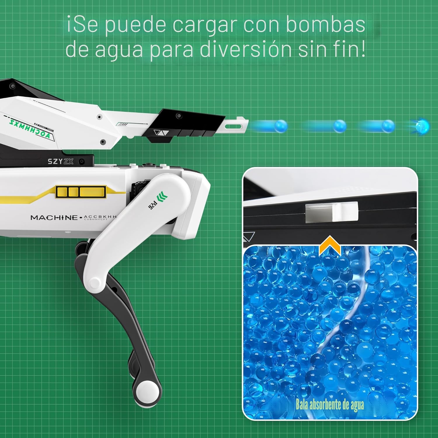 Dingdongwu Shoot Robot Dog - Mascota interactiva STEM con control d...