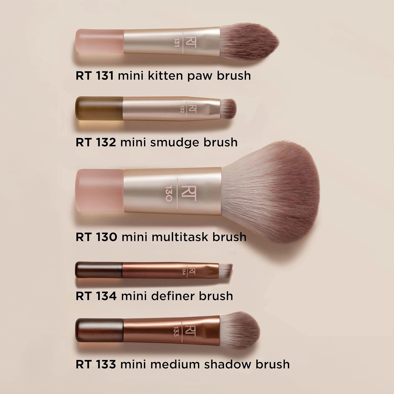 Real Techniques New Nudes On The Glow - Juego de 6 piezas con espej...