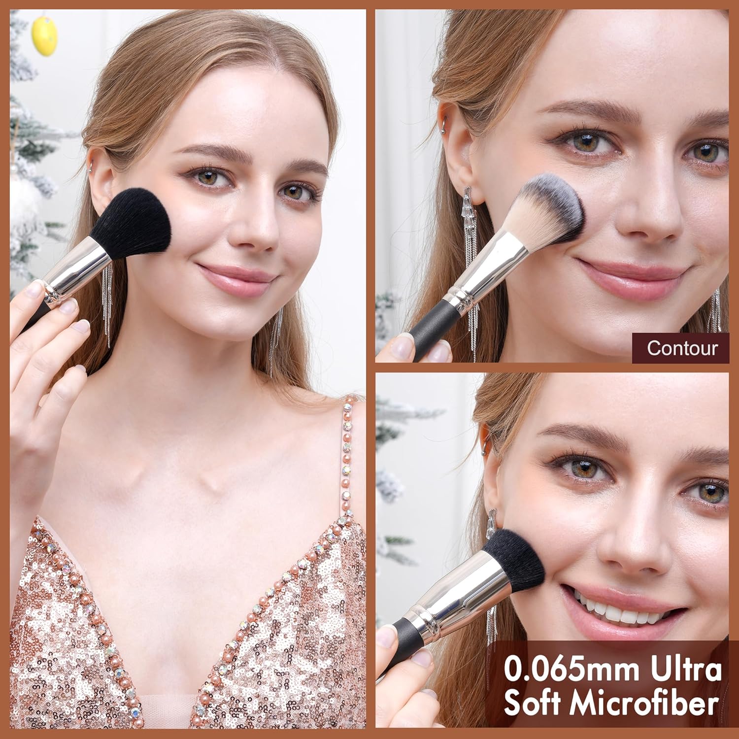 BUEART DESIGN - Juego de 42 brochas de maquillaje con pelo de cabra...