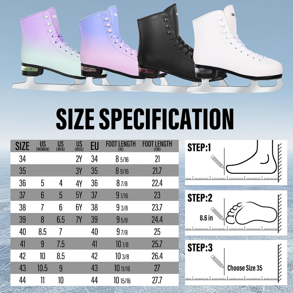 Ice Skates for Women, Adult Figure Skates for Men, Figure Skating S...