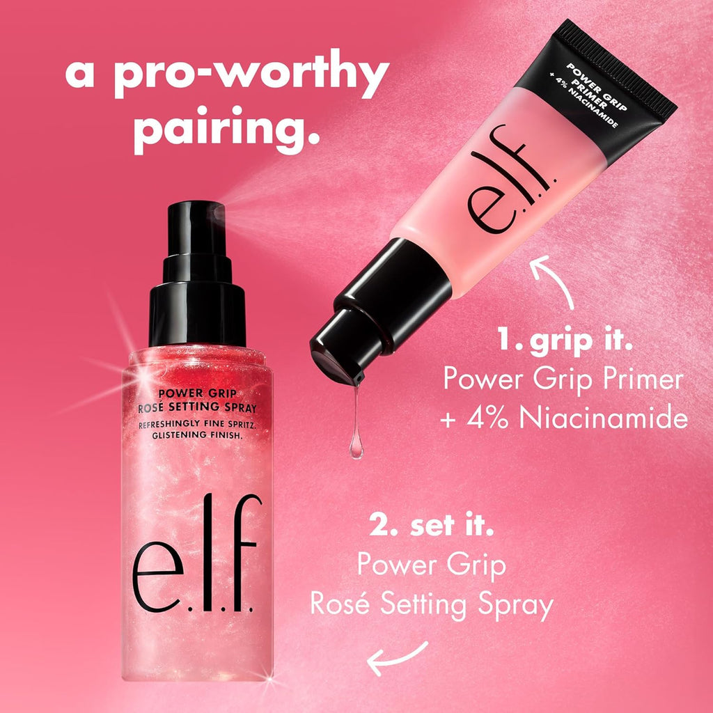 duende. Spray fijador Power Grip Rosé, maquillaje Grips para un uso...