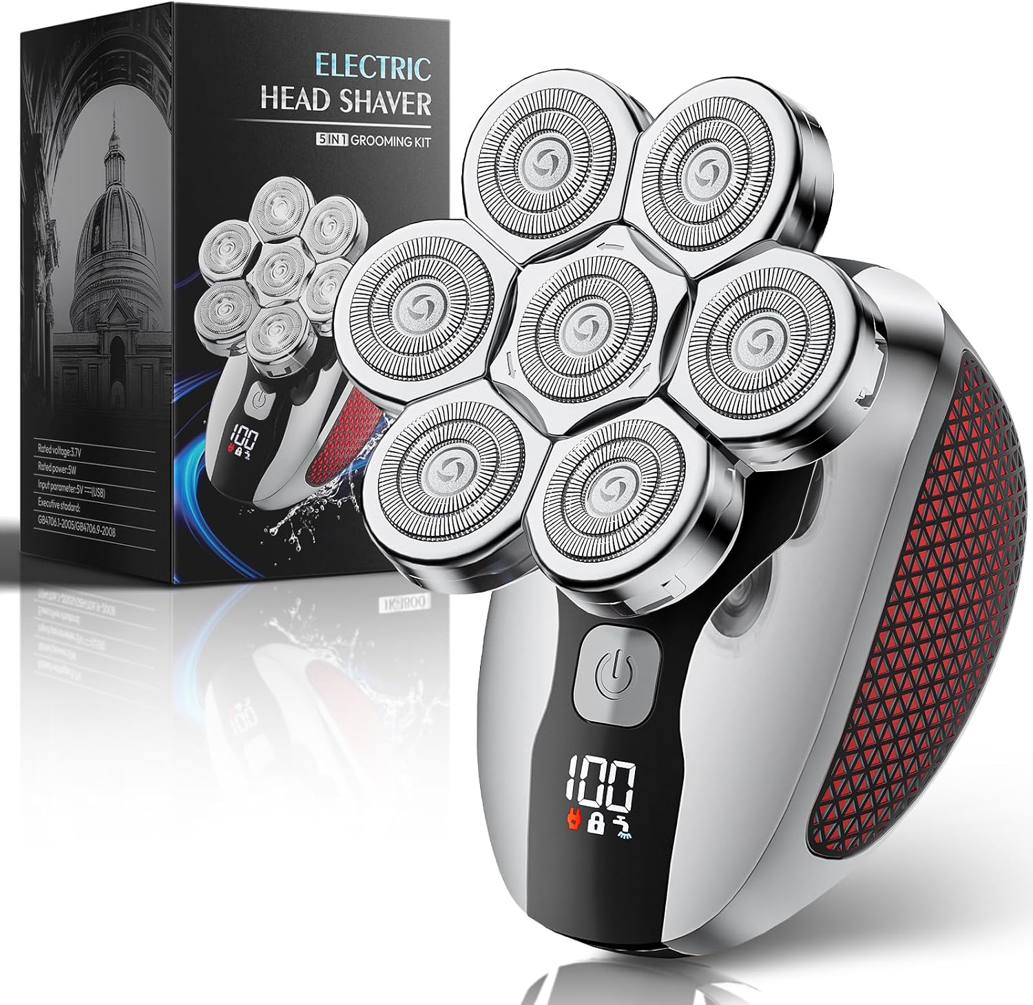 Afeitadoras de cabeza para hombres calvos, kit profesional de afeit...
