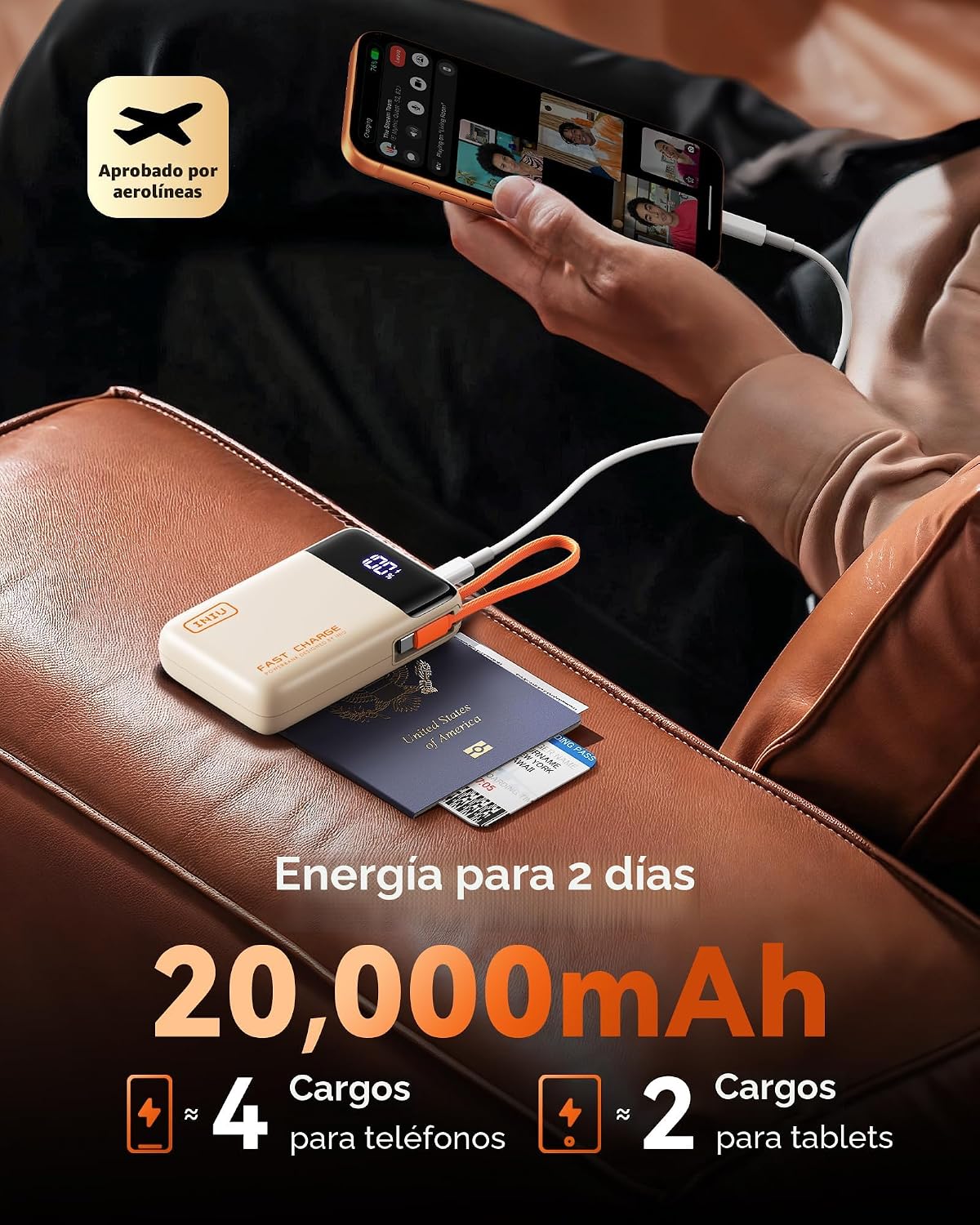 INIU - Banco de energía de 20000 mAh, pequeño cargador portátil de...