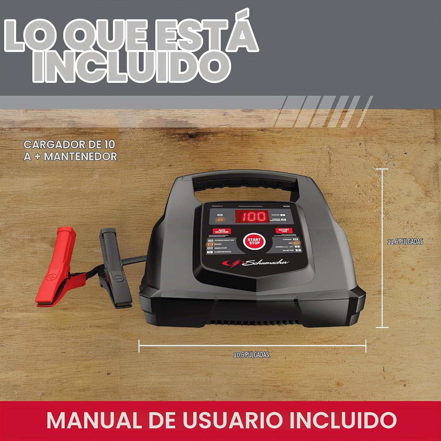 Cargador y mantenedor de batería de coche Schumacher Electric 6A, 6...