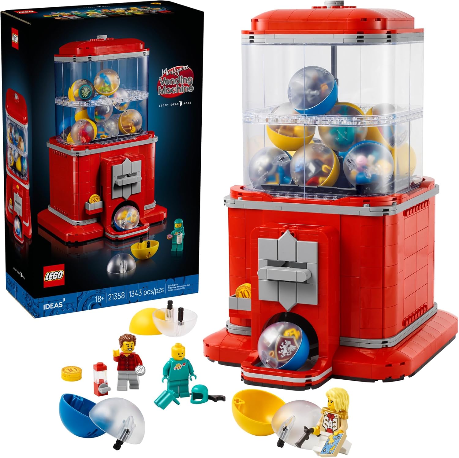 LEGO Ideas Minifigure - Juego de construcción de máquinas expendedo...