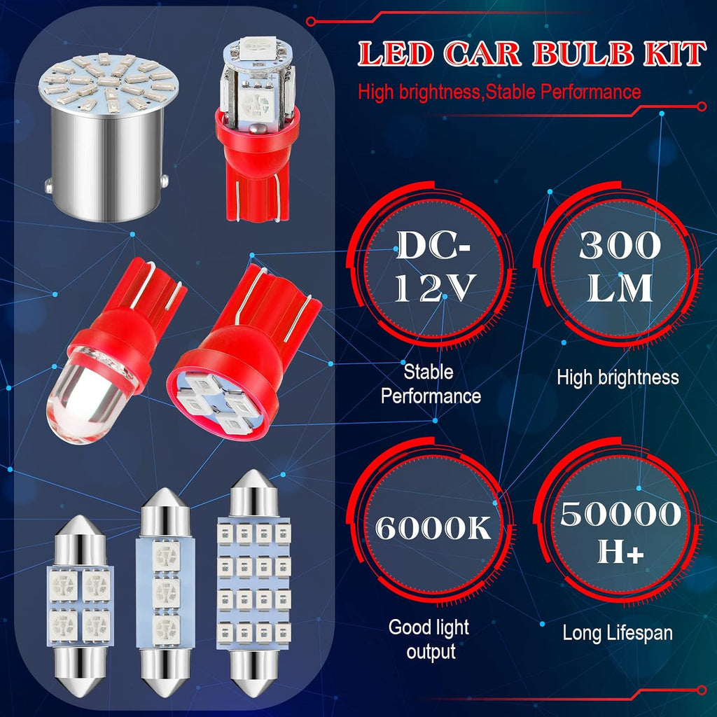 Frienda Juego de 70 piezas de luces interiores LED para automóvil,...