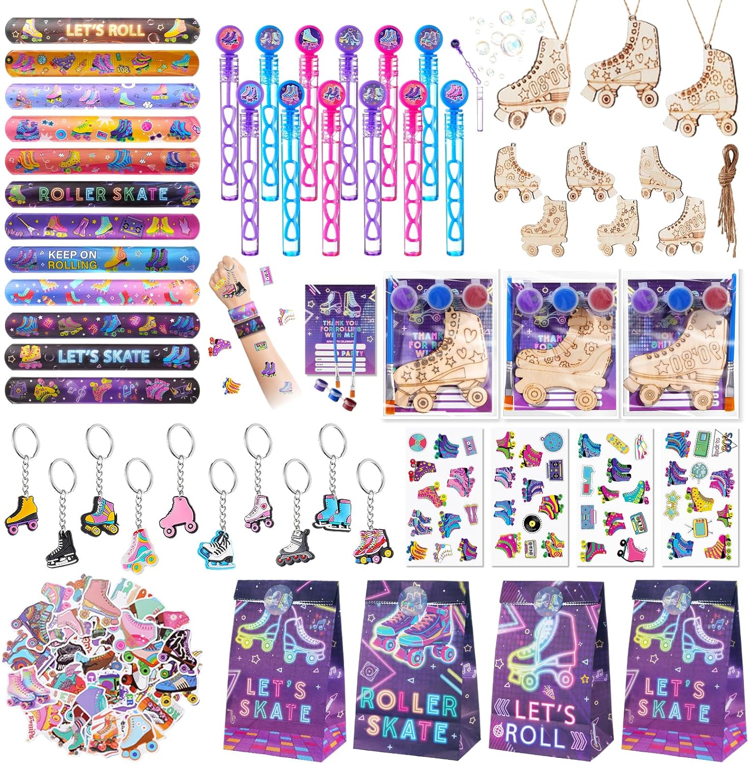 Vanblue - 134 piezas de patín de ruedas para fiestas de cumpleaños...