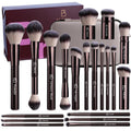 Brochas de maquillaje profesionales BS-MALL con estuche de viaje, p...
