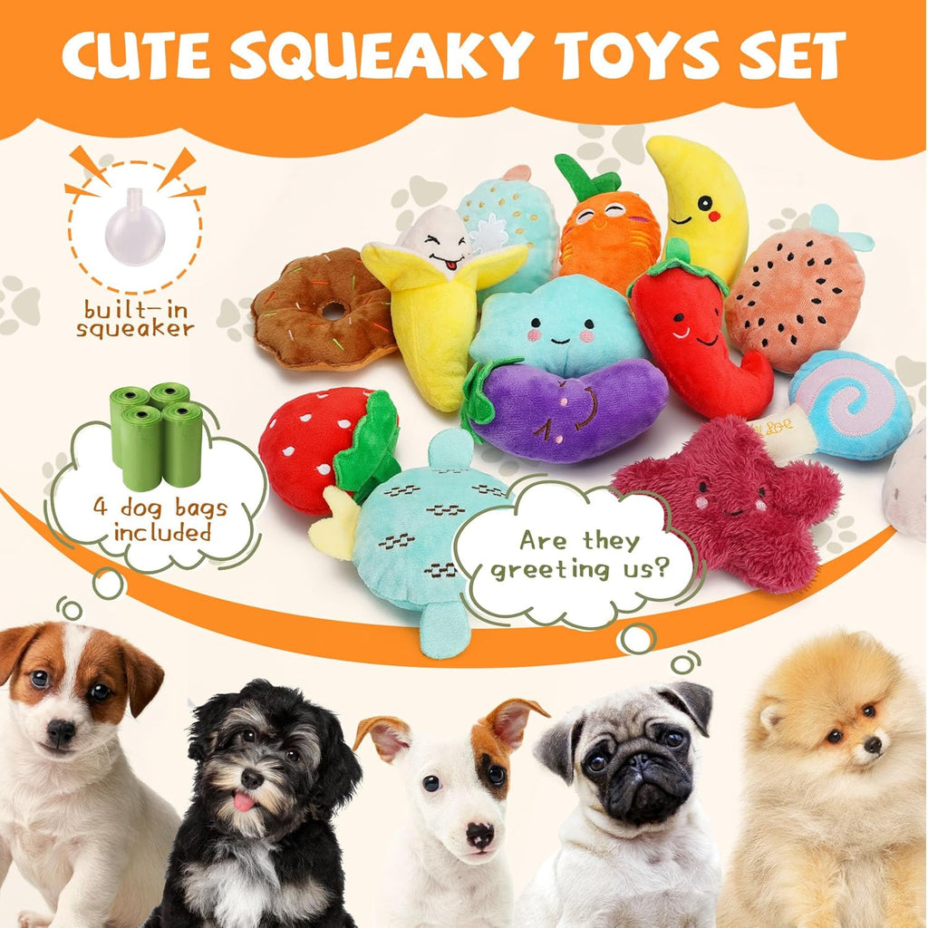 QTwoof Conjunto Alegre de 20 Juguetes Chirriantes para Perros - Inc...