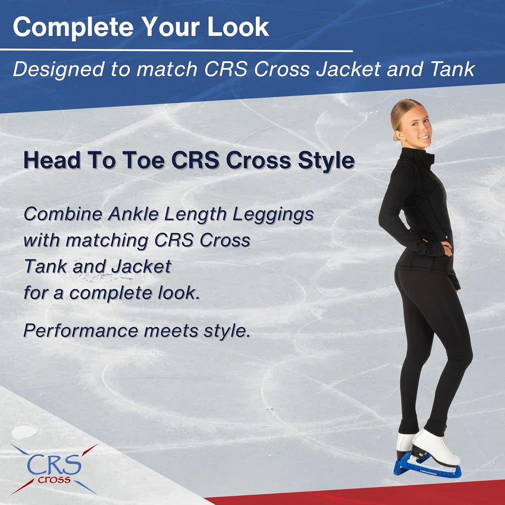 CRS Cross Leggings de patinaje sobre hielo. Leggins negros para pat...