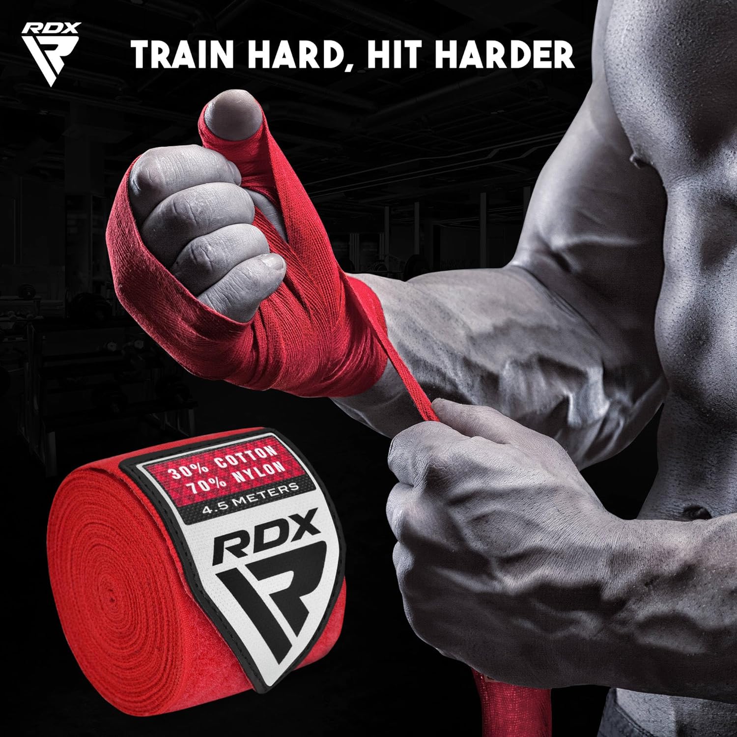 RDX Vendas de Boxeo para Manos 4.5M \/ 180 Pulgadas \u2013 Guantes...