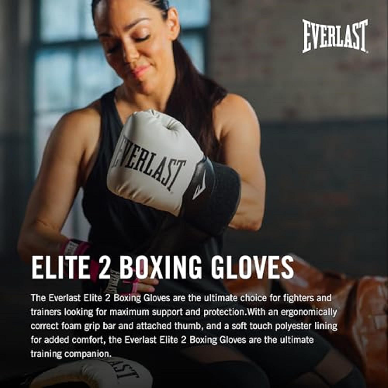 Everlast Elite 2 Guantes de Boxeo, guantes de entrenamiento profesi...
