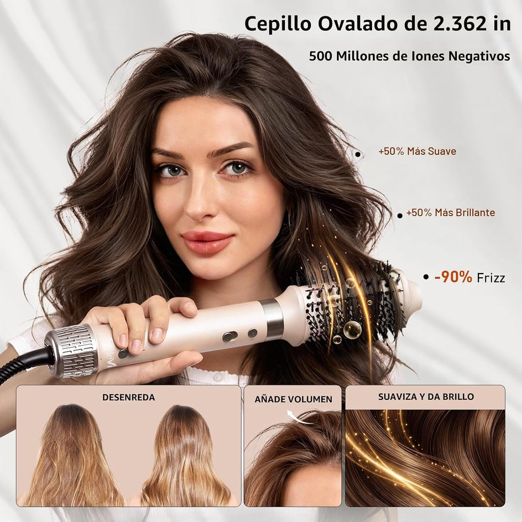 Mythsight StyleVibe - Moldeador de aire 6 en 1 con difusor de pelo,...
