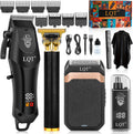 Cortapelos para hombres con pantalla LED, kit de aseo inalámbrico d...