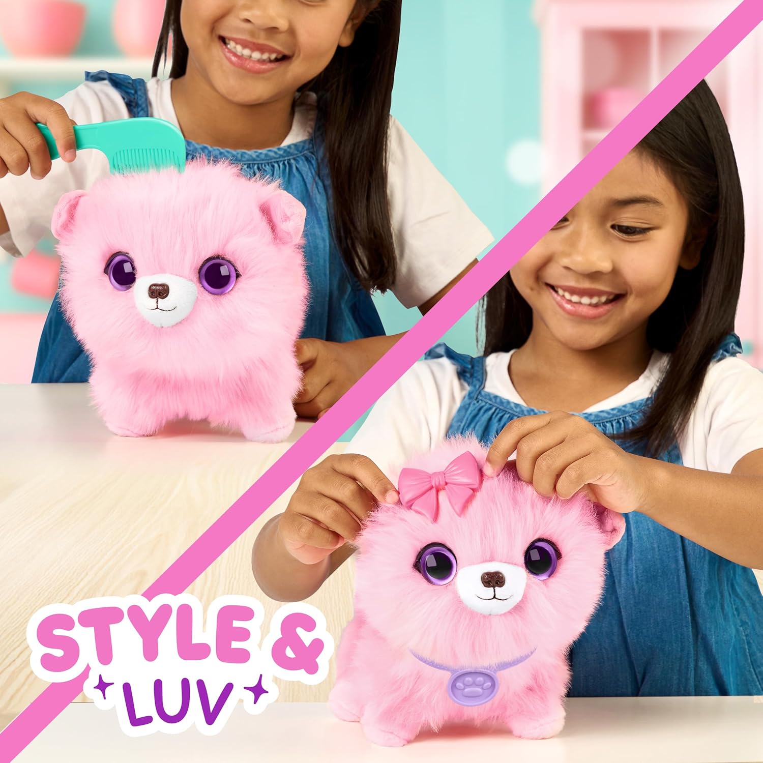 SCRUFFALUVS Pink Surprise Pet, juguetes de peluche misteriosos, ani...