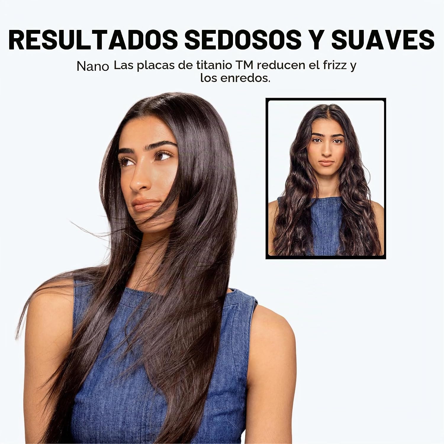 Plancha de pelo ultra elegante BabylissPRO Nano Titanium, plancha p...