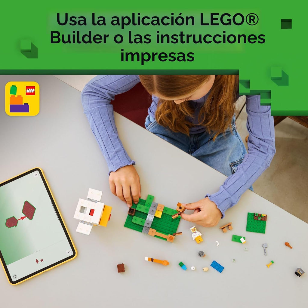 LEGO Minecraft Chicken Farm - Juguete de construcción para niños, j...