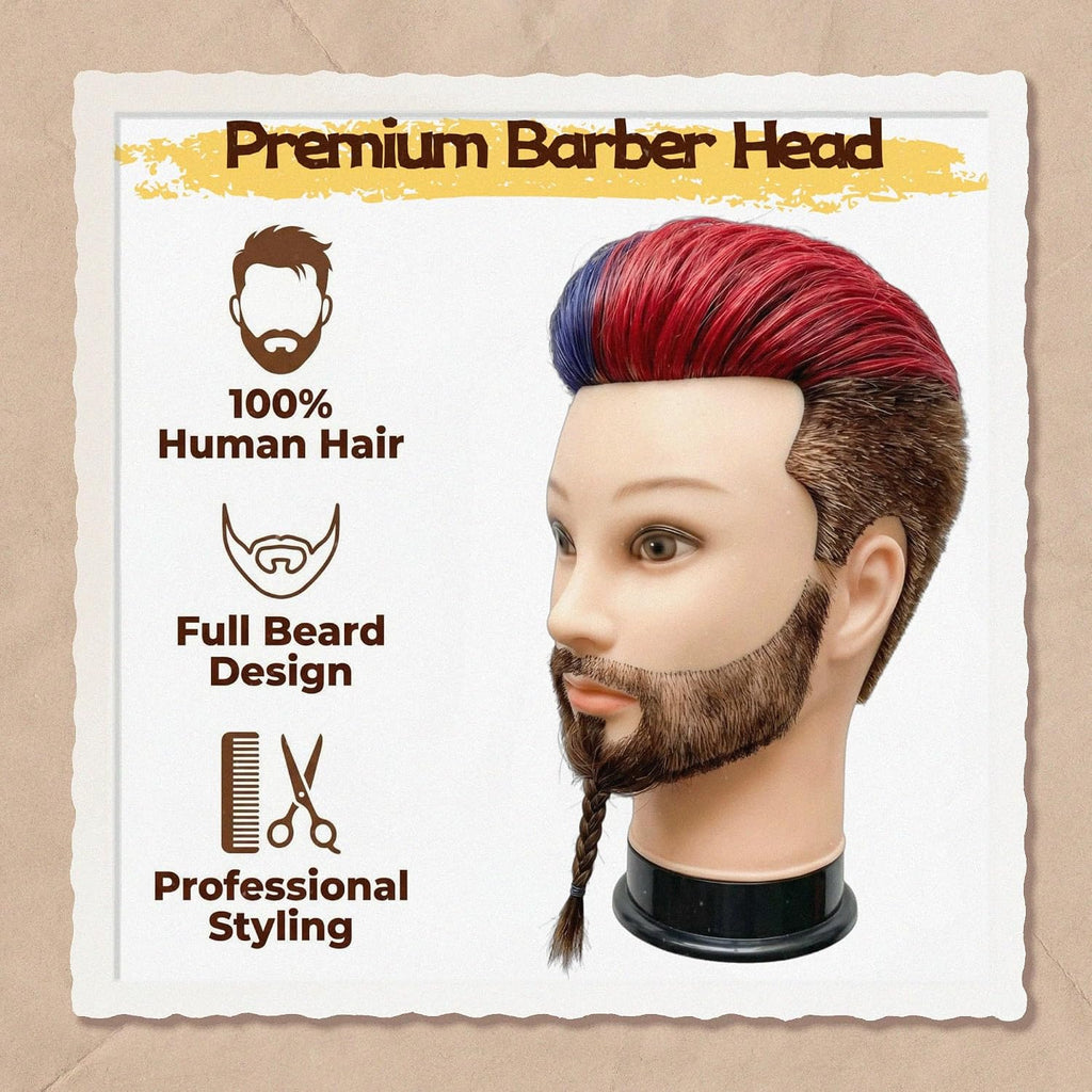 Czrleaty Cabeza de maniquí de cabello humano para peinar el cabello...