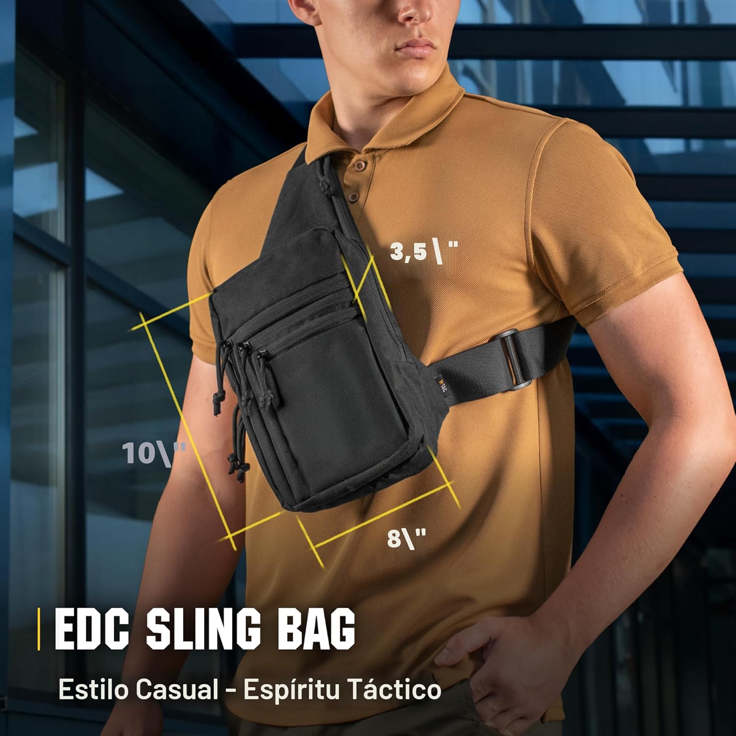 M-Tac CCW - Bolsa de bandolera para hombres y mujeres - Bolso tácti...