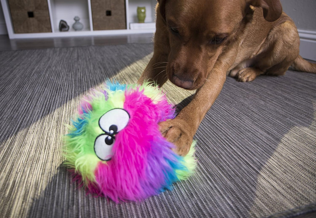 goDog Furballz - Bola de peluche chirriante para perro, tecnología...