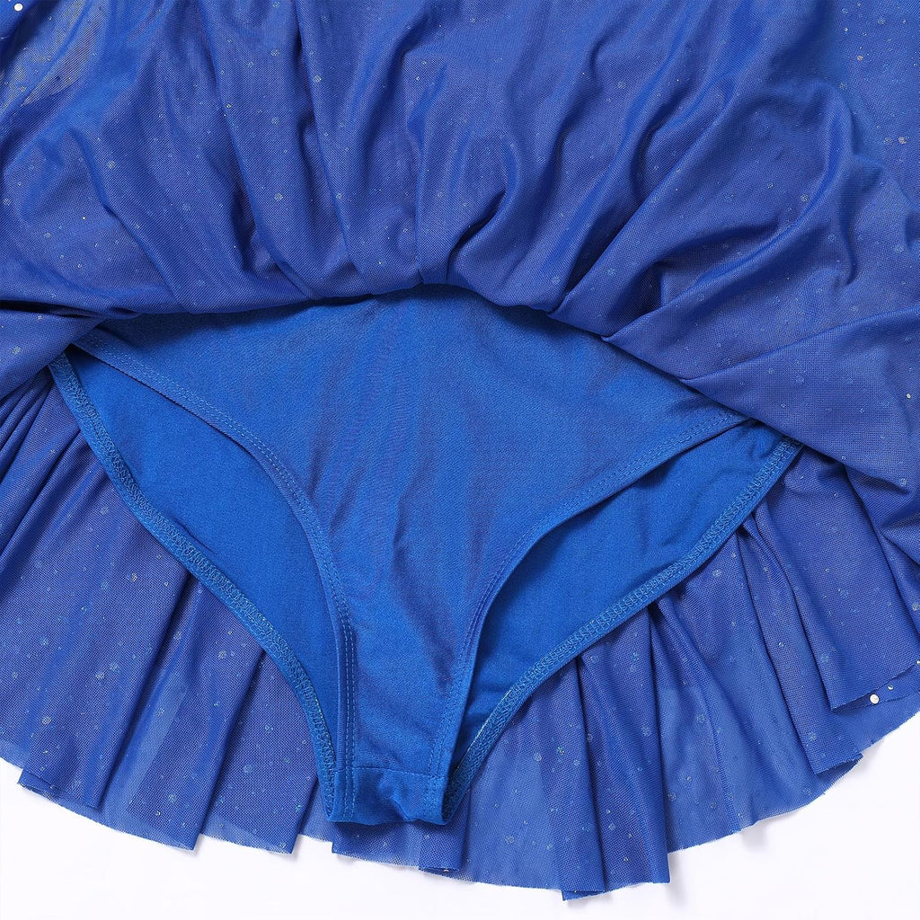 Vestido de patinaje artístico para mujer, diseño de mariposa, lente...