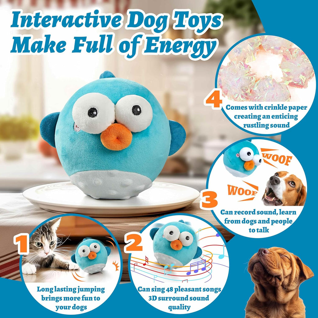 GUKCO Juguetes para perros, juguete recargable y chirriante interac...