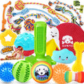 KIPRITII Juego de 25 juguetes para perros, ideal para dentición, en...