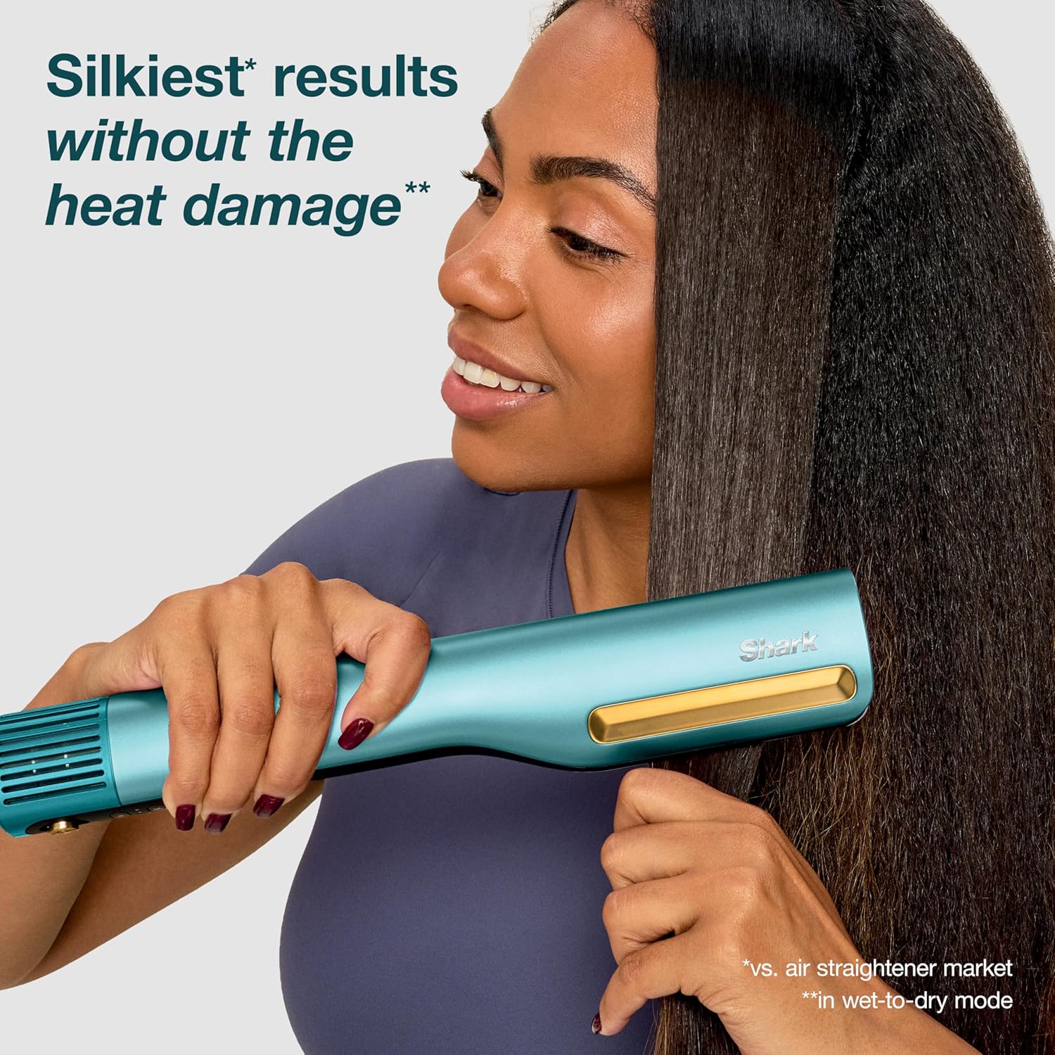 Shark SilkiPro HT400PK - Plancha de aire y secador de pelo, rosa, H...