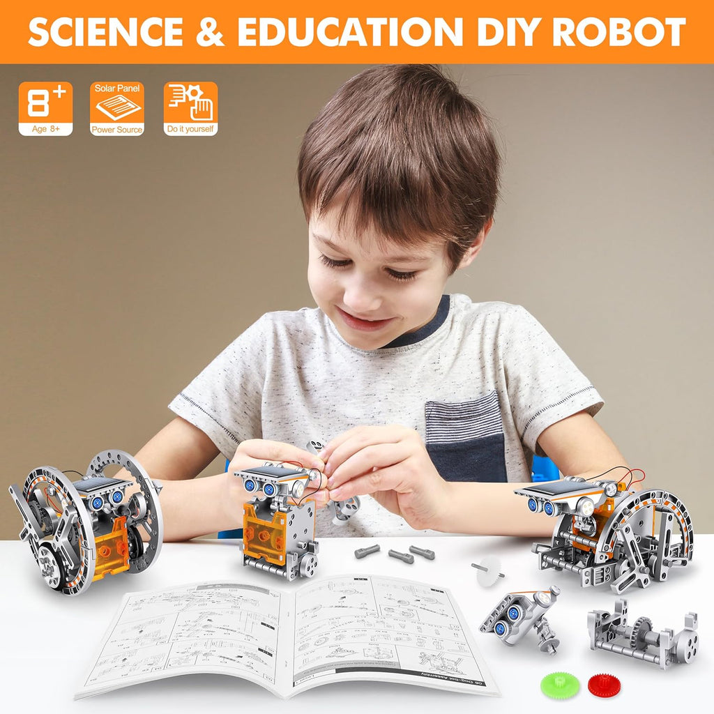 STEM 13 en 1 Educación Solar Power Robots Juguetes para niños a par...