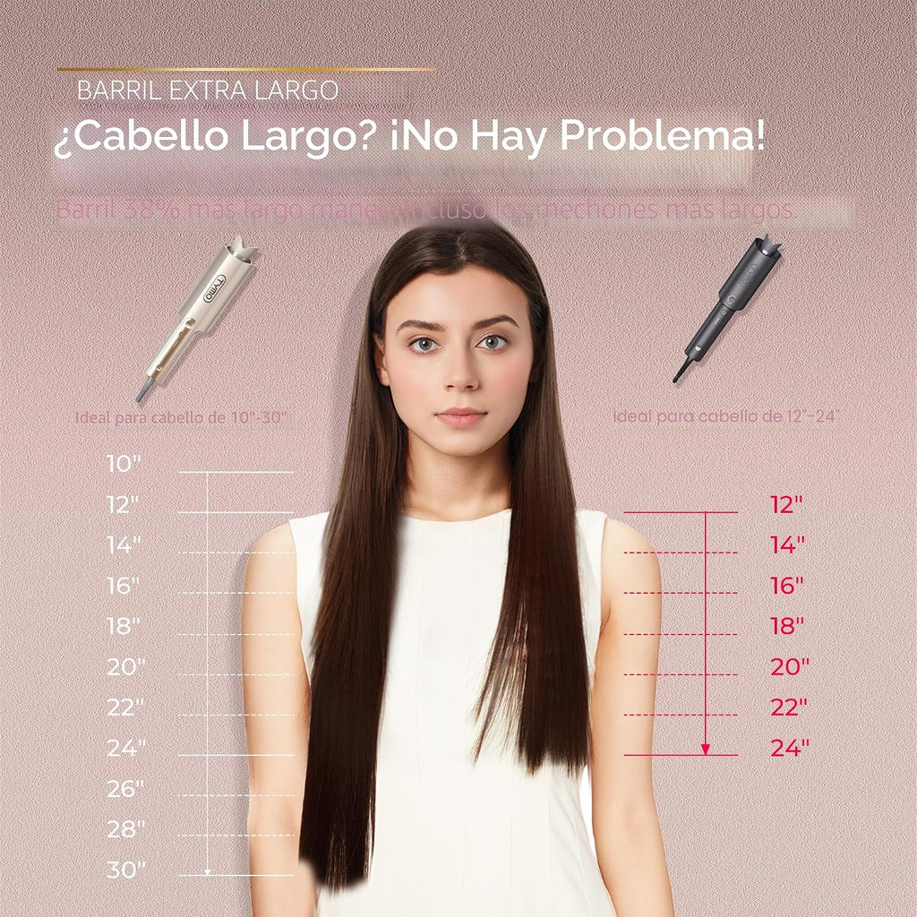 TYMO CurlPro Plus - Rizador giratorio automático, varita rizadora d...