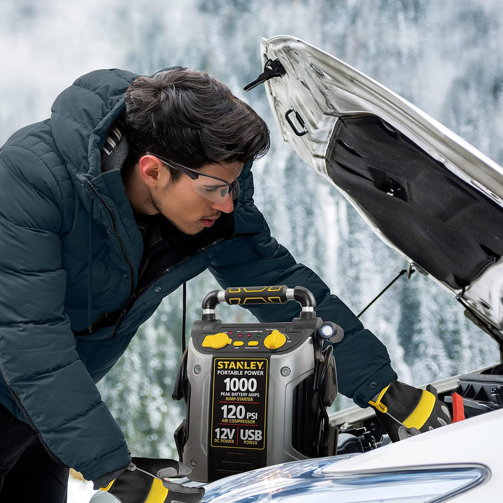 STANLEY Arrancador automotriz de 1000 amperios de pico, potencia po...
