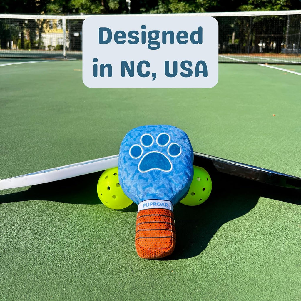 PUPROAR Juguete para perros de pickleball, divertida paleta de felp...