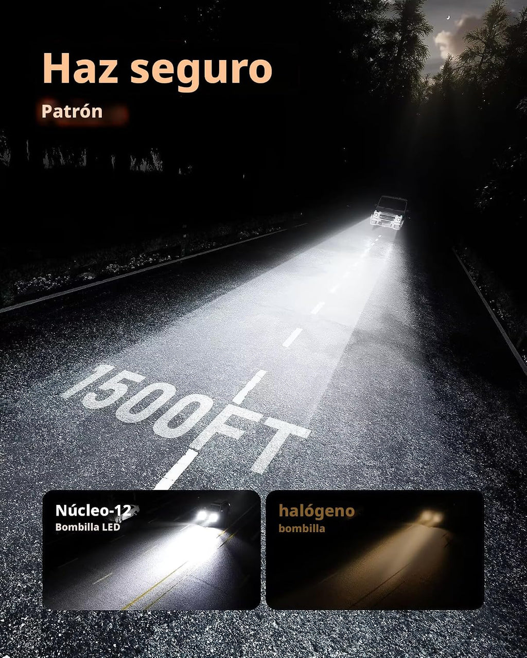 HIKARI WINGS 2026 40000LM H7 Luz antiniebla, 45 W blanco puro 6000...