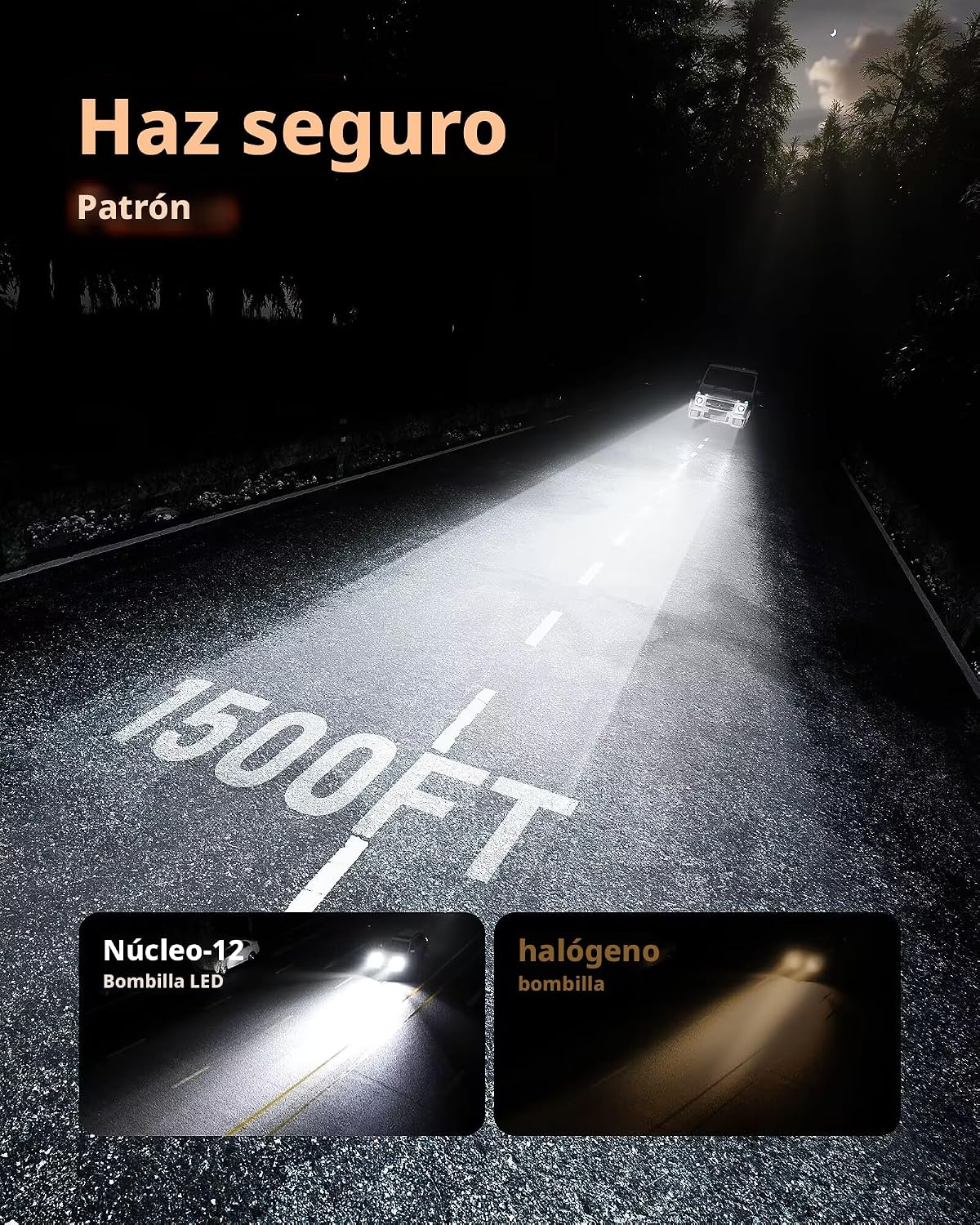 HIKARI WINGS 2026 40000LM H7 Luz antiniebla, 45 W blanco puro 6000...
