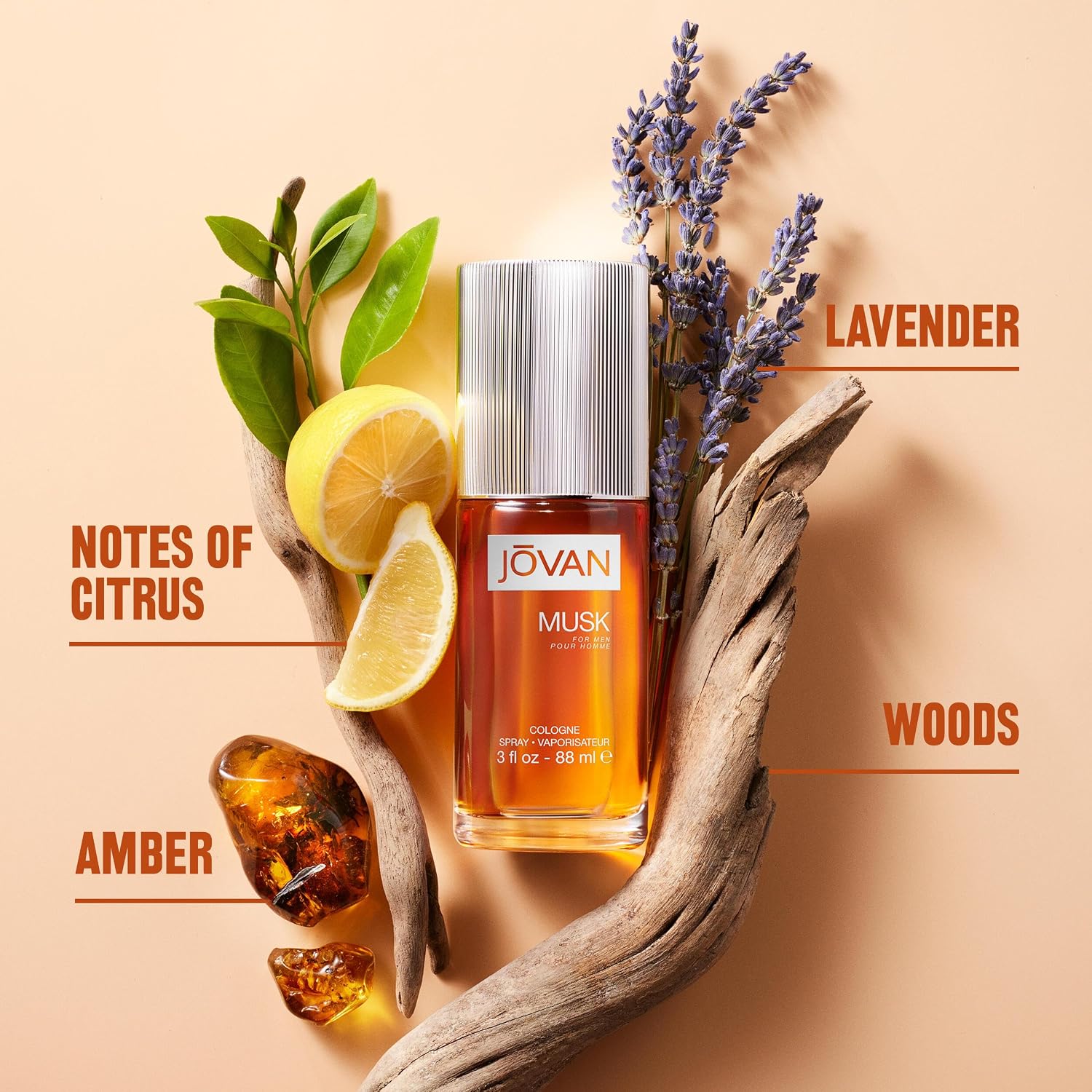 Jovan Musk por Jovan para hombres Colonia en espray - Botella de 3...