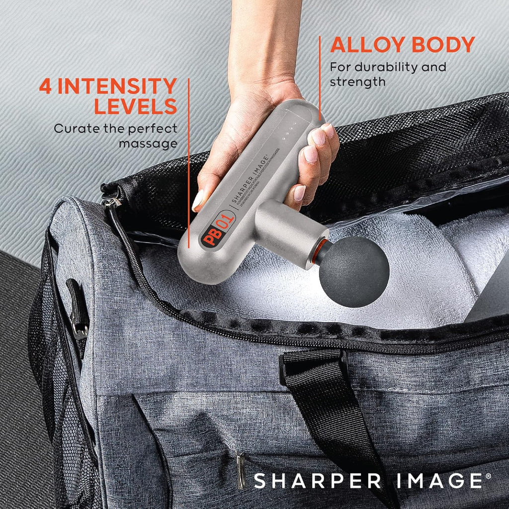 Sharper Image Powerboost Move - Mini pistola de masaje de percusión...