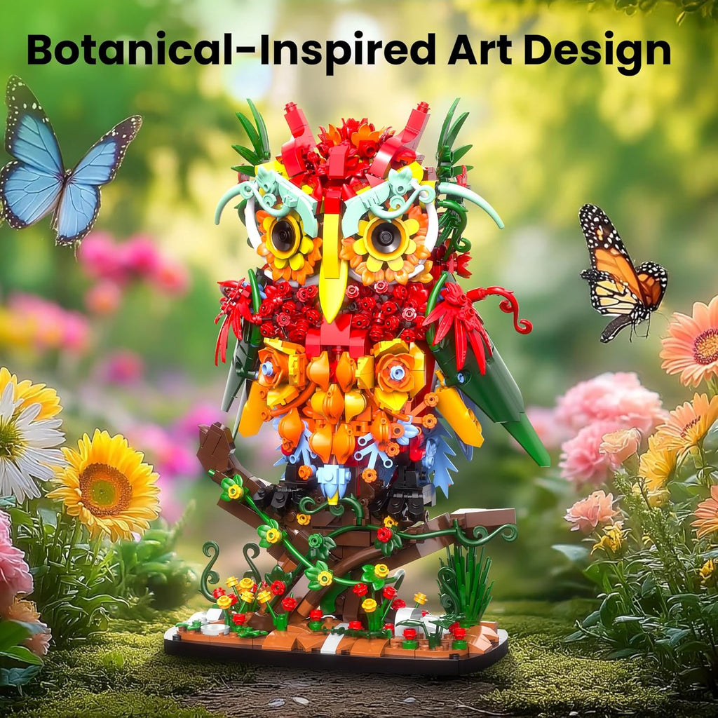 Sillbird Juegos de construcción de flores de búho para adultos, reg...