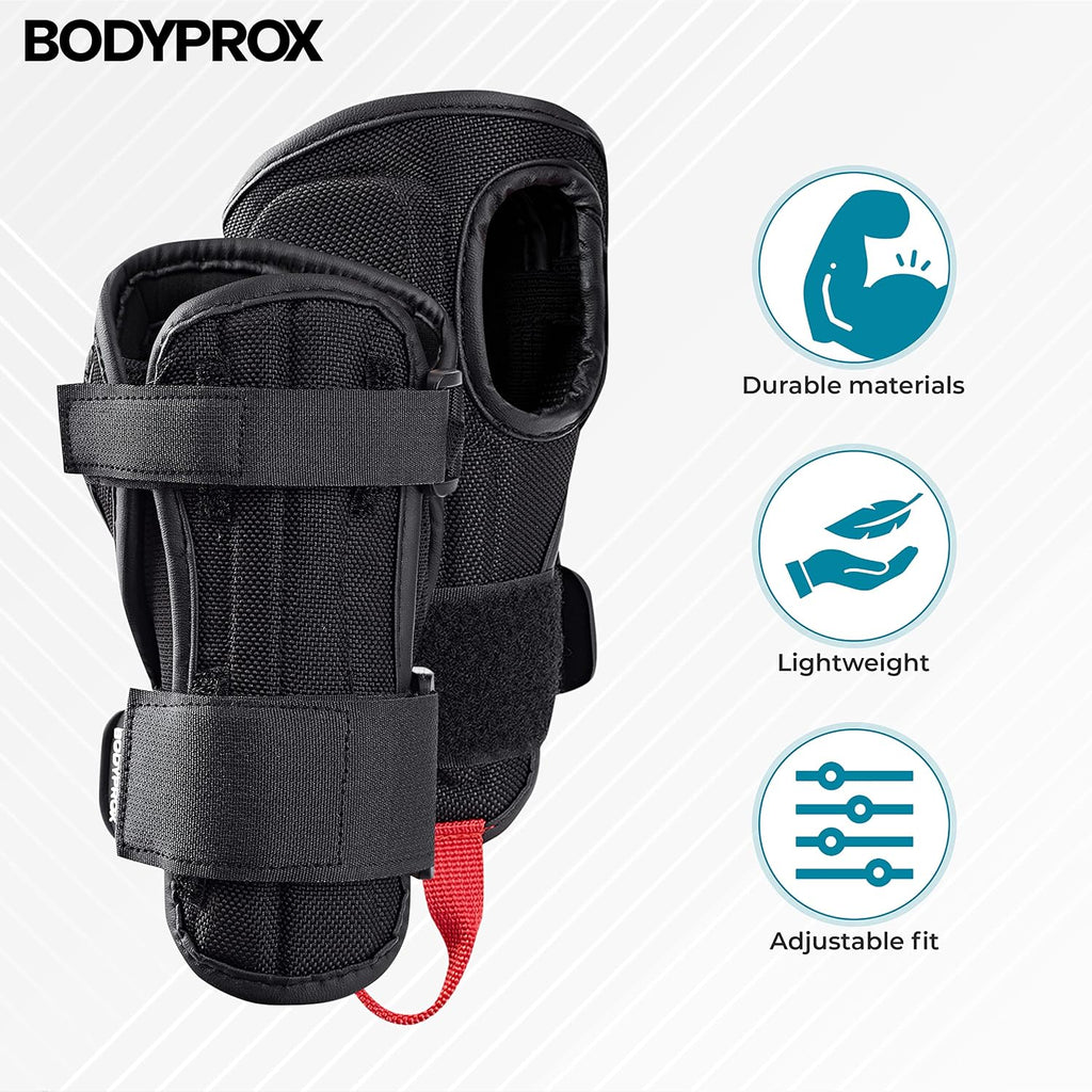 BODYPROX Protectores de muñeca por impacto (1 par) para snowboard,...