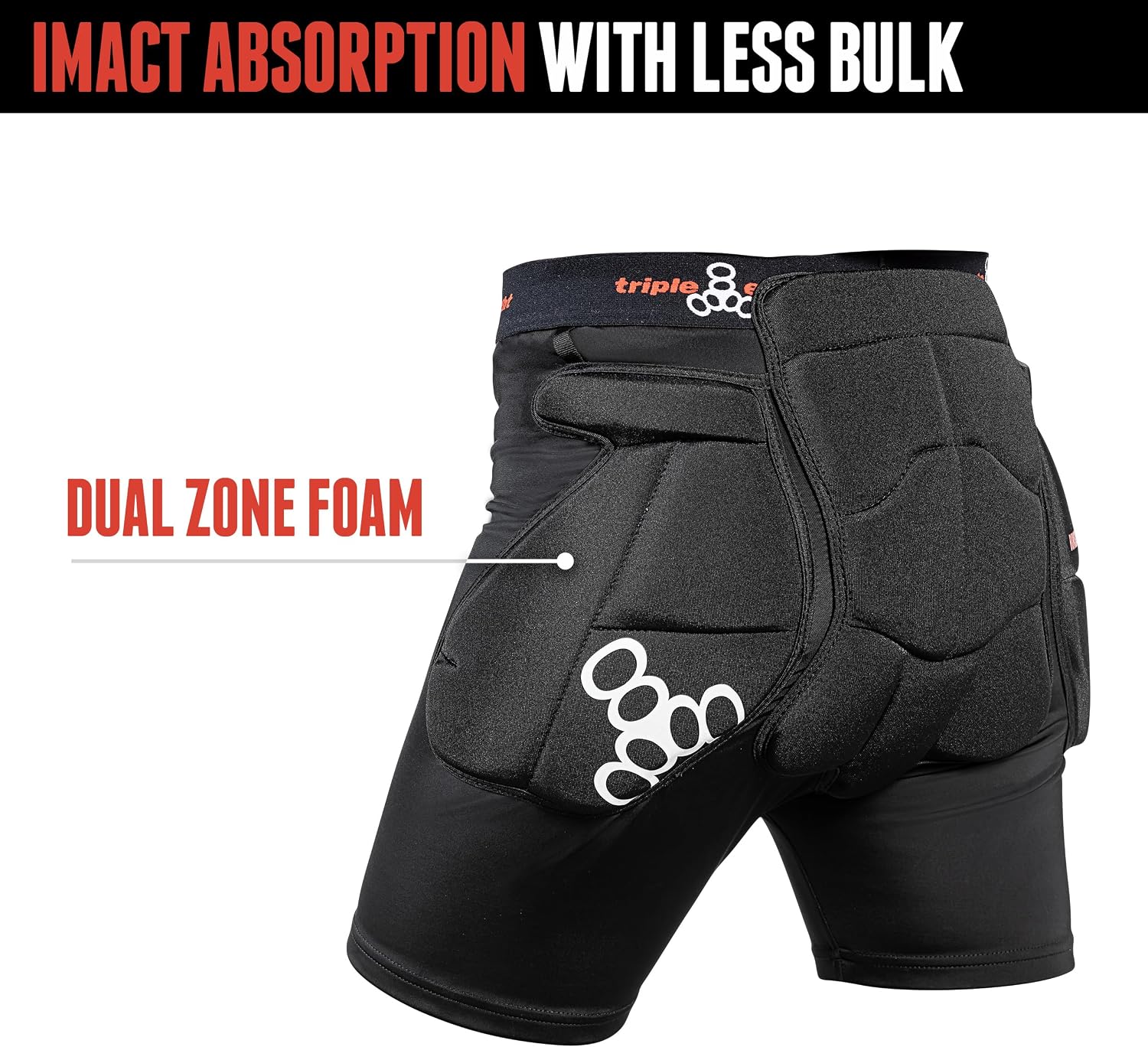 Triple Eight Bumsaver Padded Shorts for Skateboarding, Roller Skati...
