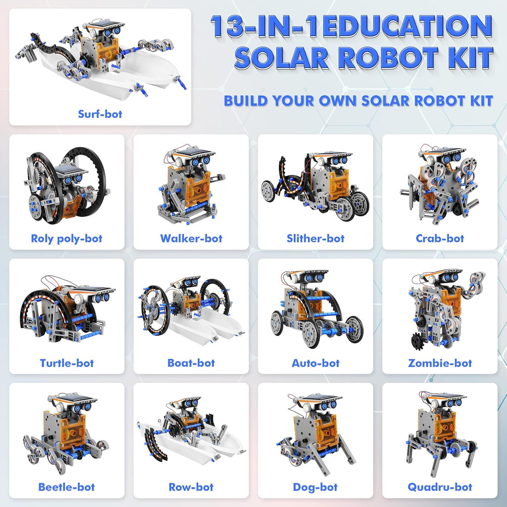 Bottleboom STEM 13-en-1 Juguetes de Robots de Energía Solar para Ed...