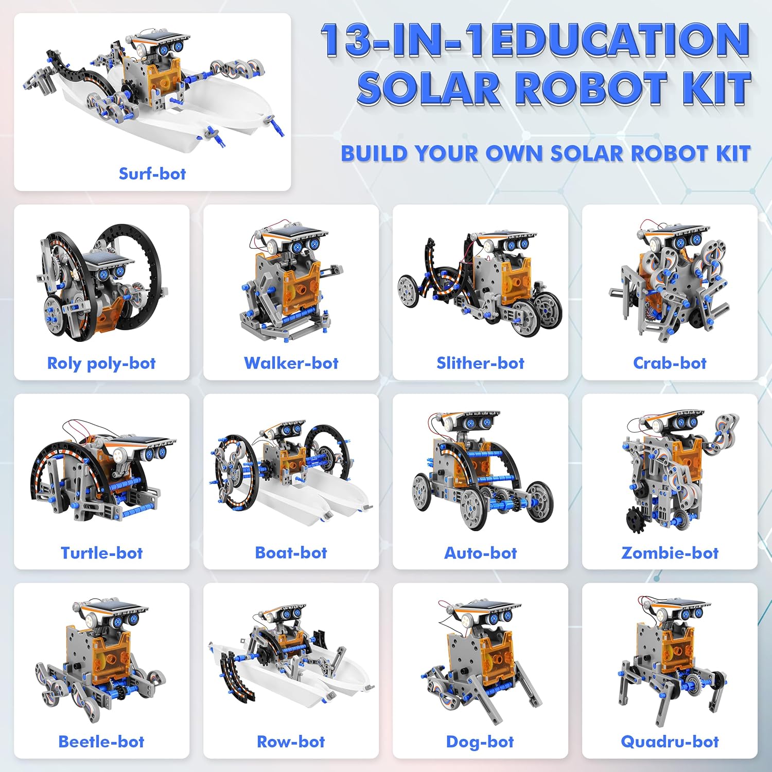 Bottleboom STEM 13-en-1 Juguetes de Robots de Energía Solar para Ed...